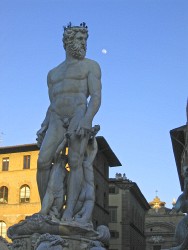 Neptune Fountain in the Piazza Signoria in Front of the Uffizi Gallery